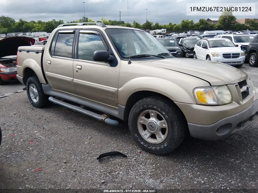 2001 Ford Explorer Sport Trac VIN: 1FMZU67E21UC81224 Lot: 45602475