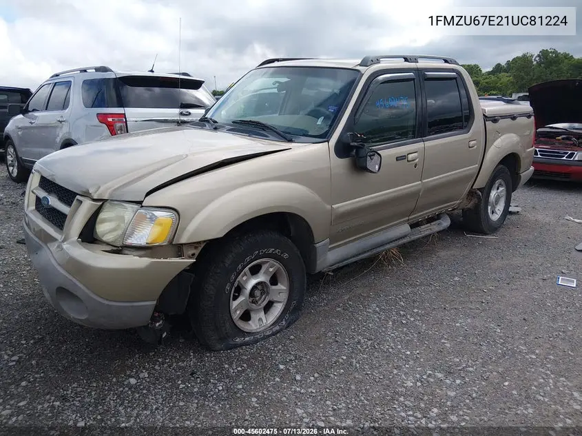 2001 Ford Explorer Sport Trac VIN: 1FMZU67E21UC81224 Lot: 45602475