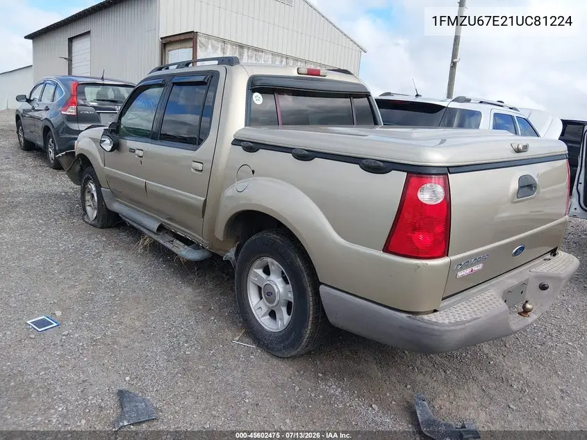 2001 Ford Explorer Sport Trac VIN: 1FMZU67E21UC81224 Lot: 45602475