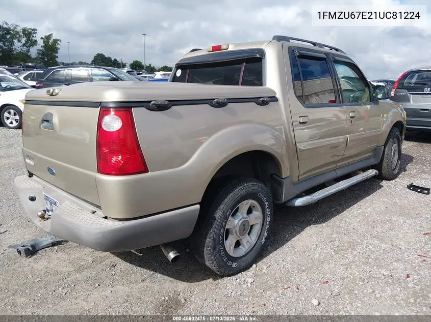 2001 Ford Explorer Sport Trac VIN: 1FMZU67E21UC81224 Lot: 45602475