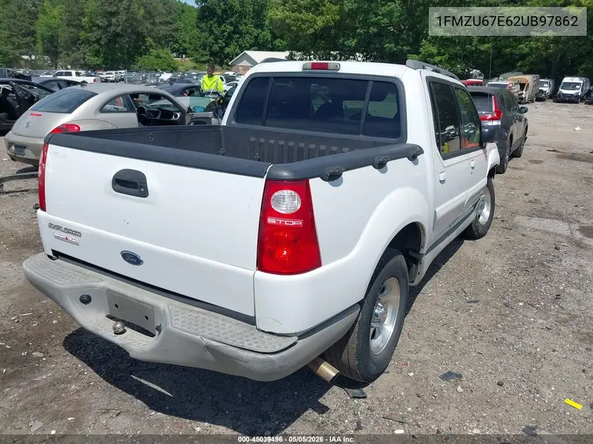 2002 Ford Explorer Sport Trac VIN: 1FMZU67E62UB97862 Lot: 45039496