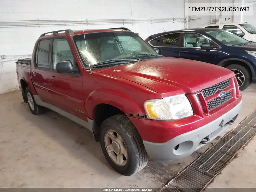 2002 Ford Explorer Sport Trac VIN: 1FMZU77E92UC51693 Lot: 45144510