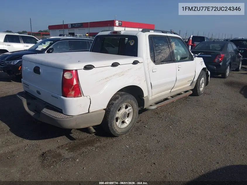 2002 Ford Explorer Sport Trac VIN: 1FMZU77E72UC24346 Lot: 45169774