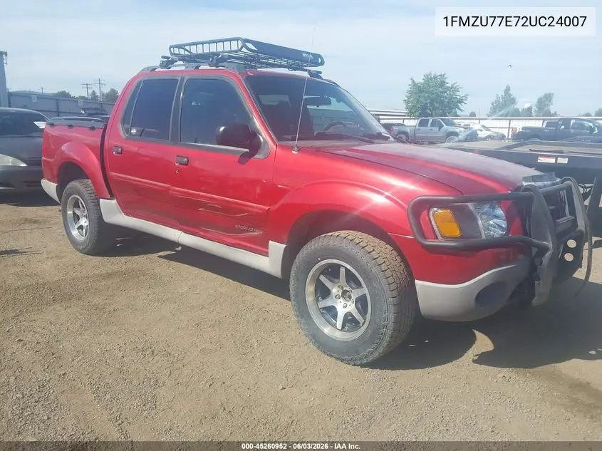 2002 Ford Explorer Sport Trac VIN: 1FMZU77E72UC24007 Lot: 45260952