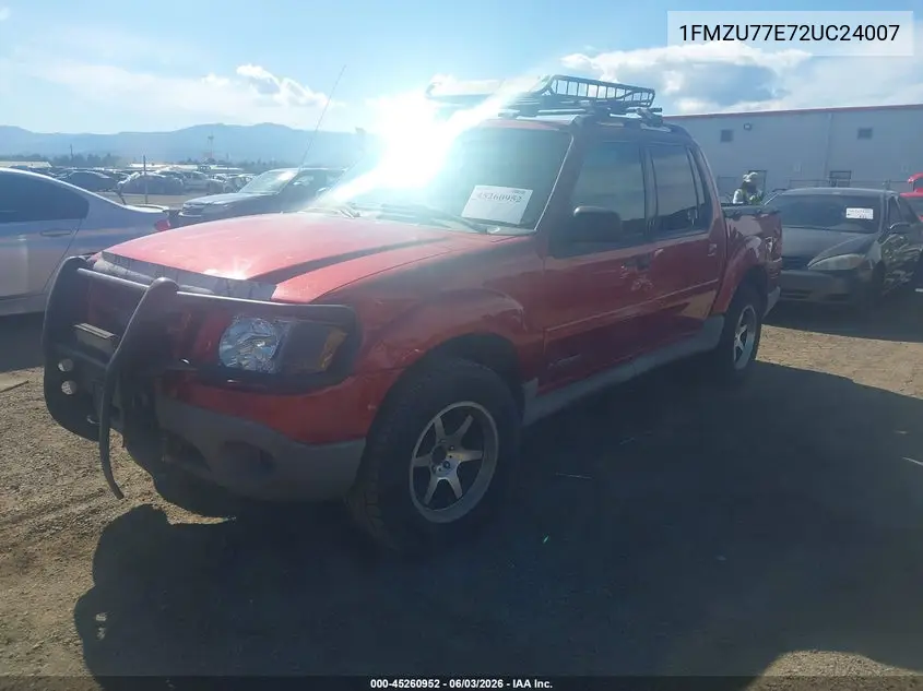 2002 Ford Explorer Sport Trac VIN: 1FMZU77E72UC24007 Lot: 45260952