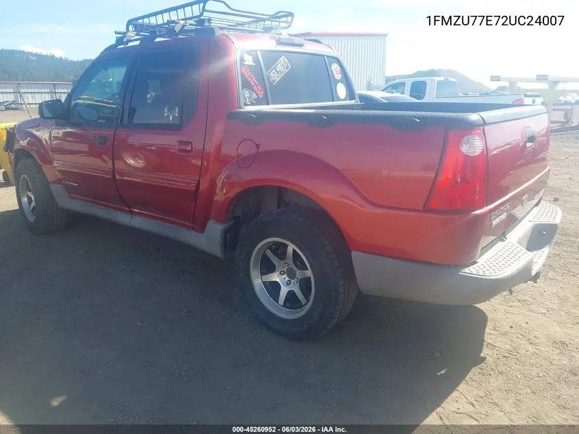 2002 Ford Explorer Sport Trac VIN: 1FMZU77E72UC24007 Lot: 45260952