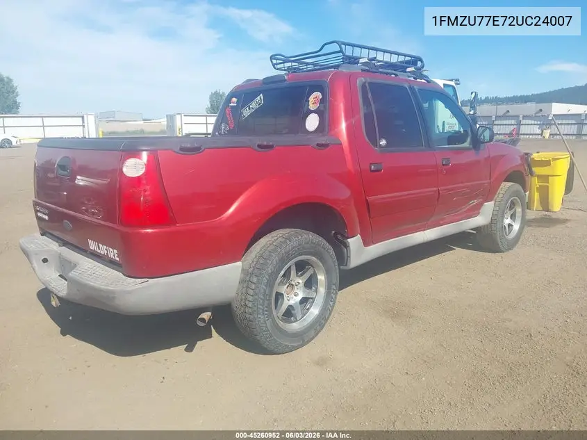 2002 Ford Explorer Sport Trac VIN: 1FMZU77E72UC24007 Lot: 45260952