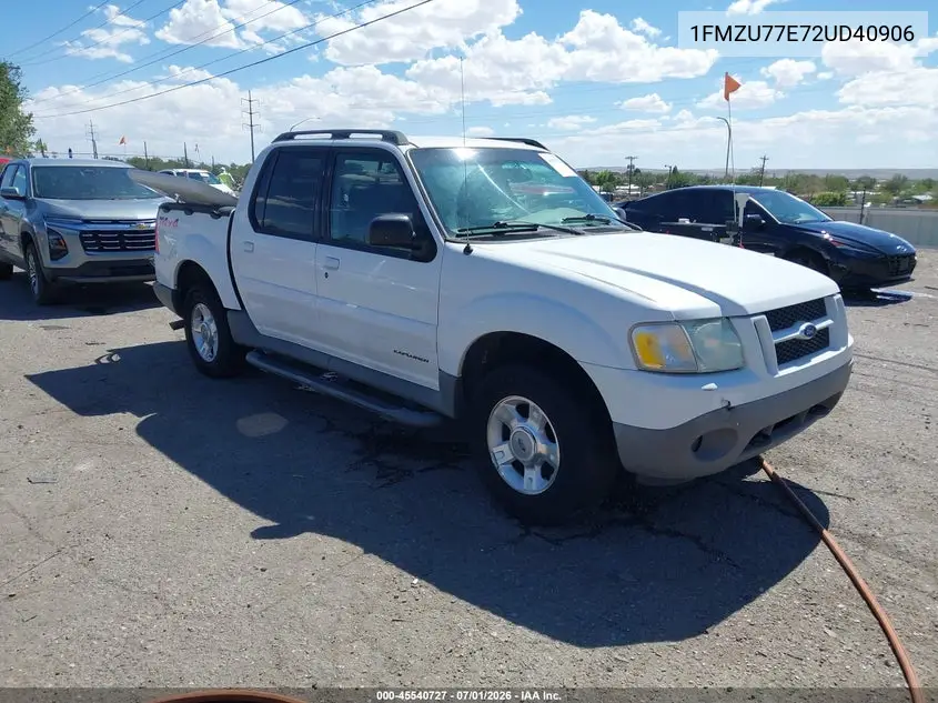 2002 Ford Explorer Sport Trac VIN: 1FMZU77E72UD40906 Lot: 45540727