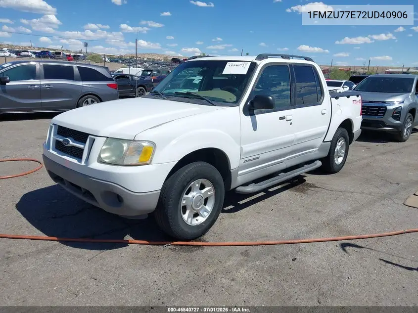 2002 Ford Explorer Sport Trac VIN: 1FMZU77E72UD40906 Lot: 45540727