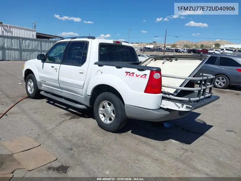 2002 Ford Explorer Sport Trac VIN: 1FMZU77E72UD40906 Lot: 45540727