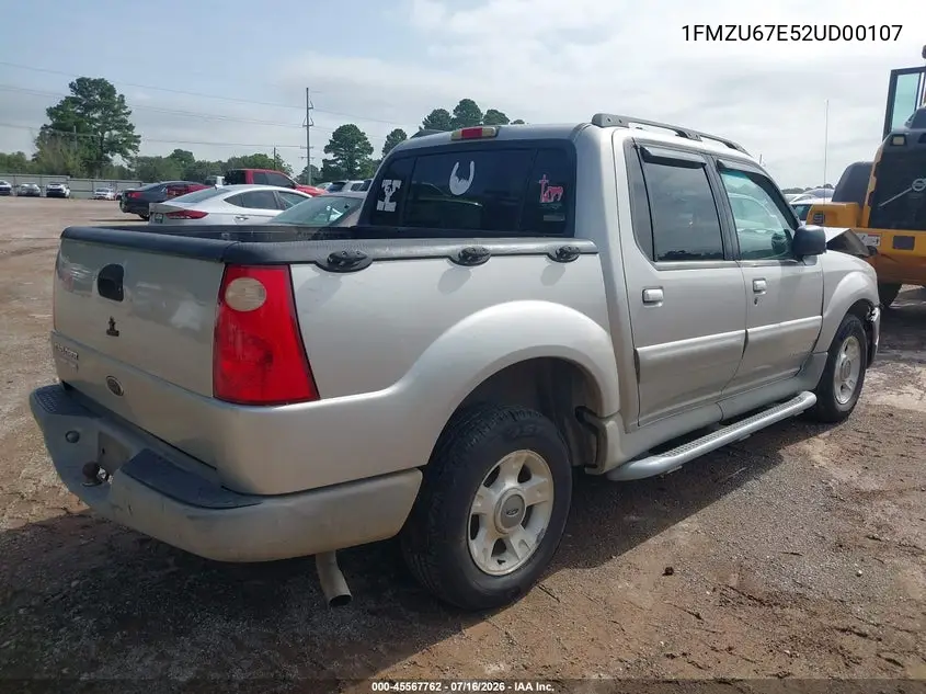 2002 Ford Explorer Sport Trac VIN: 1FMZU67E52UD00107 Lot: 45567762