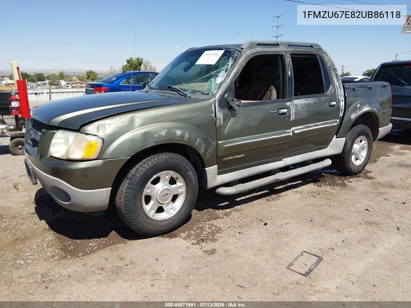 2002 Ford Explorer Sport Trac VIN: 1FMZU67E82UB86118 Lot: 45571991