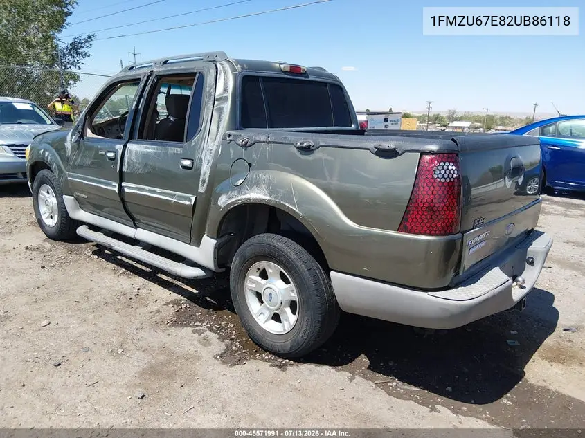2002 Ford Explorer Sport Trac VIN: 1FMZU67E82UB86118 Lot: 45571991