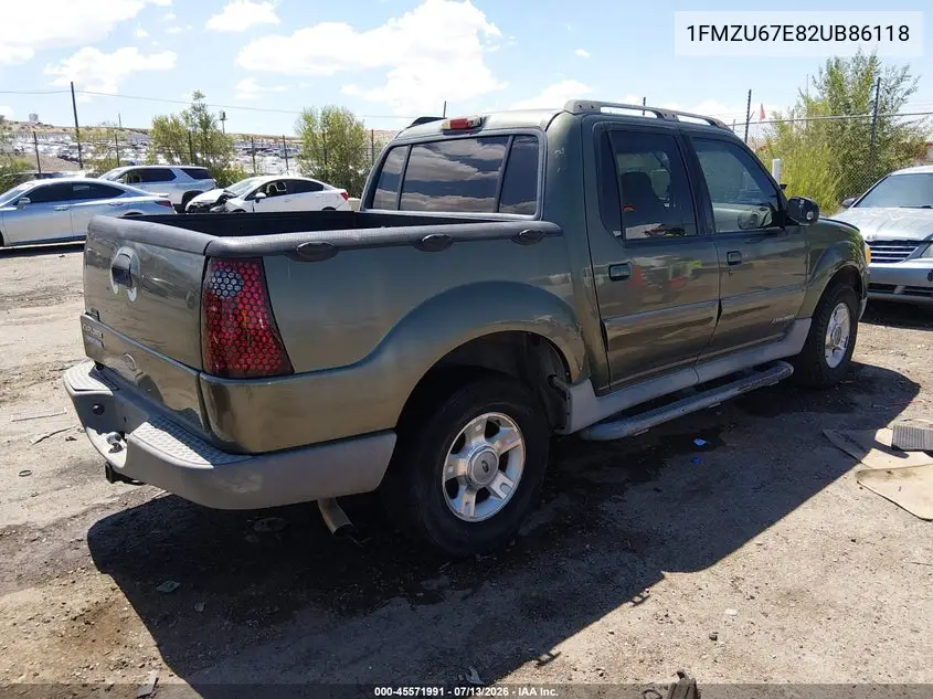 2002 Ford Explorer Sport Trac VIN: 1FMZU67E82UB86118 Lot: 45571991