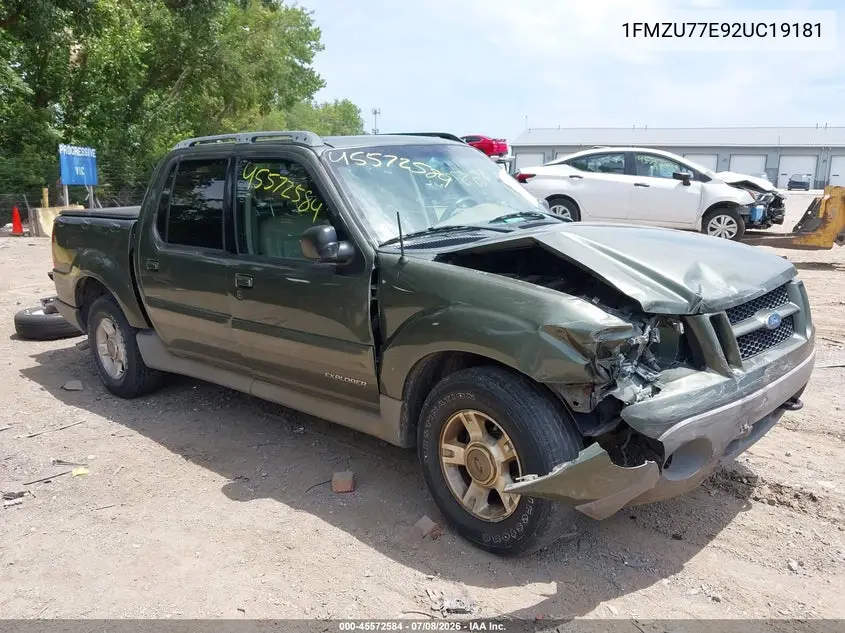 2002 Ford Explorer Sport Trac VIN: 1FMZU77E92UC19181 Lot: 45572584