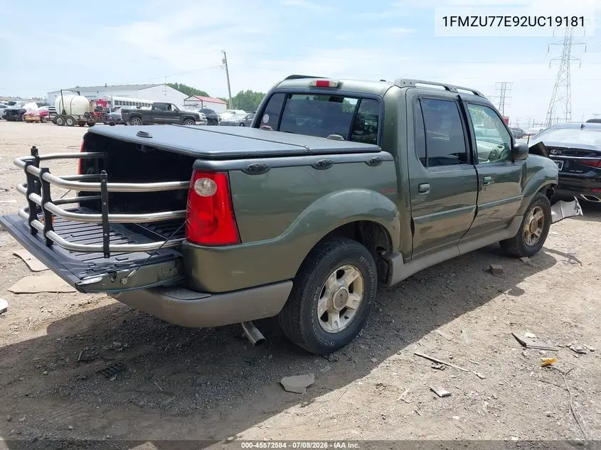 2002 Ford Explorer Sport Trac VIN: 1FMZU77E92UC19181 Lot: 45572584