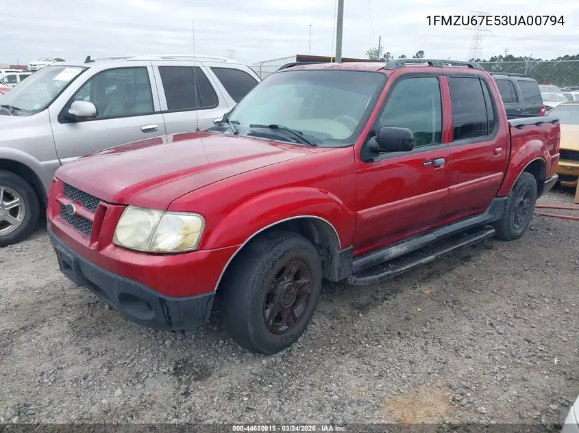 2003 Ford Explorer Sport Trac Xls/Xlt VIN: 1FMZU67E53UA00794 Lot: 44680815