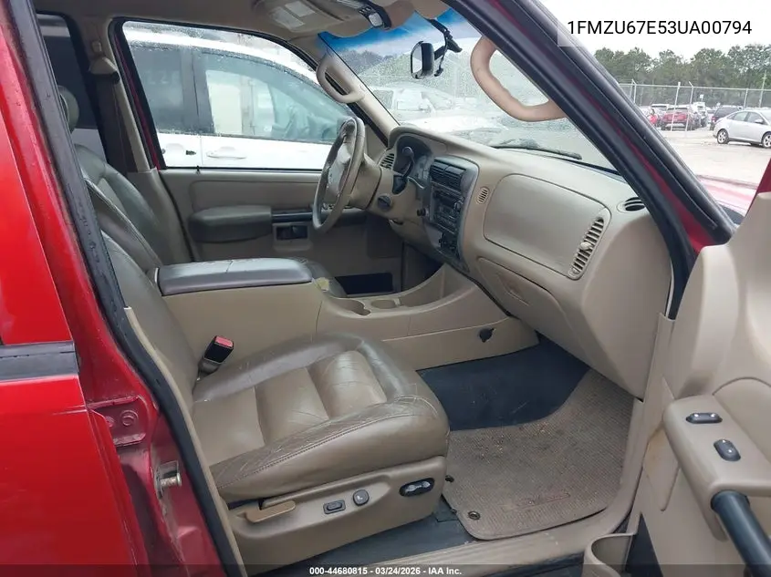 2003 Ford Explorer Sport Trac Xls/Xlt VIN: 1FMZU67E53UA00794 Lot: 44680815