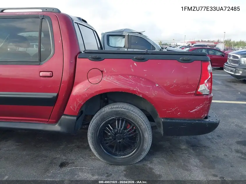 2003 Ford Explorer Sport Trac Xls/Xlt VIN: 1FMZU77E33UA72485 Lot: 45021523