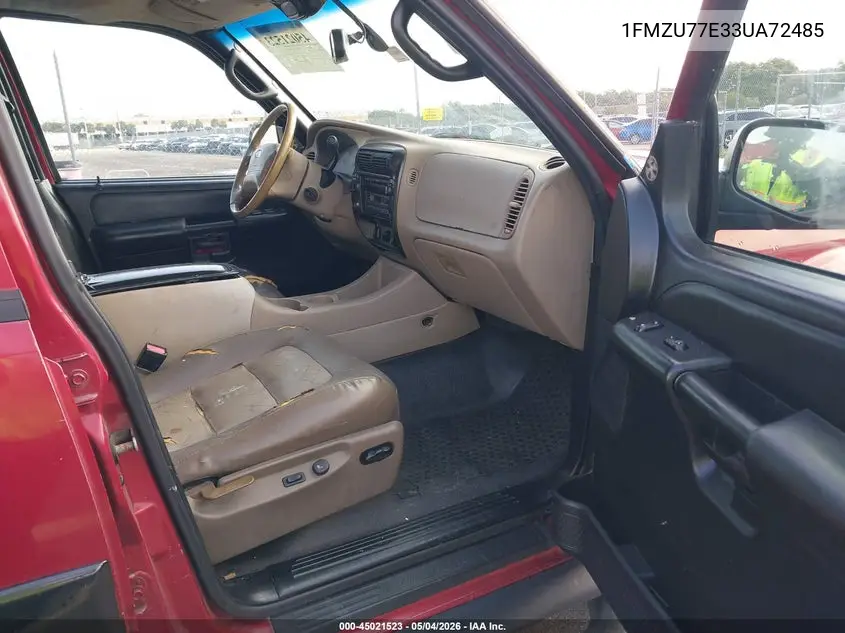 2003 Ford Explorer Sport Trac Xls/Xlt VIN: 1FMZU77E33UA72485 Lot: 45021523