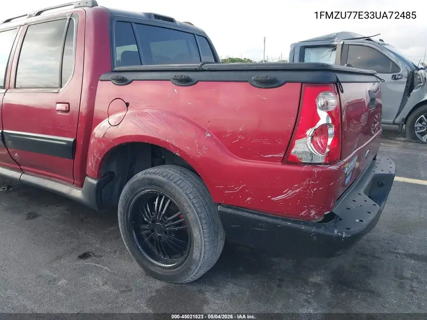 2003 Ford Explorer Sport Trac Xls/Xlt VIN: 1FMZU77E33UA72485 Lot: 45021523