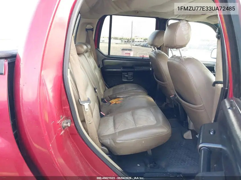 2003 Ford Explorer Sport Trac Xls/Xlt VIN: 1FMZU77E33UA72485 Lot: 45021523