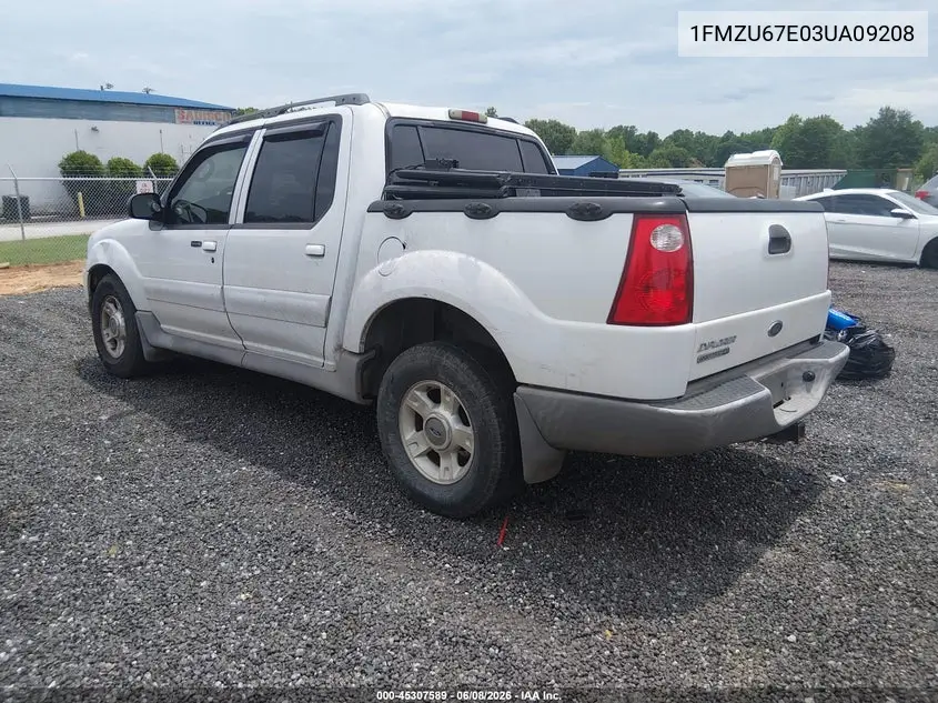 2003 Ford Explorer Sport Trac Xls/Xlt VIN: 1FMZU67E03UA09208 Lot: 45307589