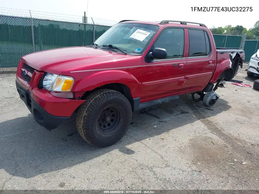 2003 Ford Explorer Sport Trac Xls/Xlt VIN: 1FMZU77E43UC32275 Lot: 45592010