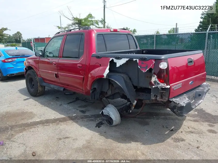 2003 Ford Explorer Sport Trac Xls/Xlt VIN: 1FMZU77E43UC32275 Lot: 45592010