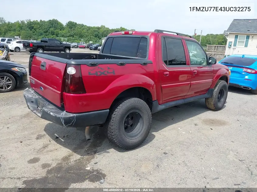 2003 Ford Explorer Sport Trac Xls/Xlt VIN: 1FMZU77E43UC32275 Lot: 45592010