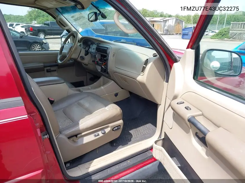 2003 Ford Explorer Sport Trac Xls/Xlt VIN: 1FMZU77E43UC32275 Lot: 45592010