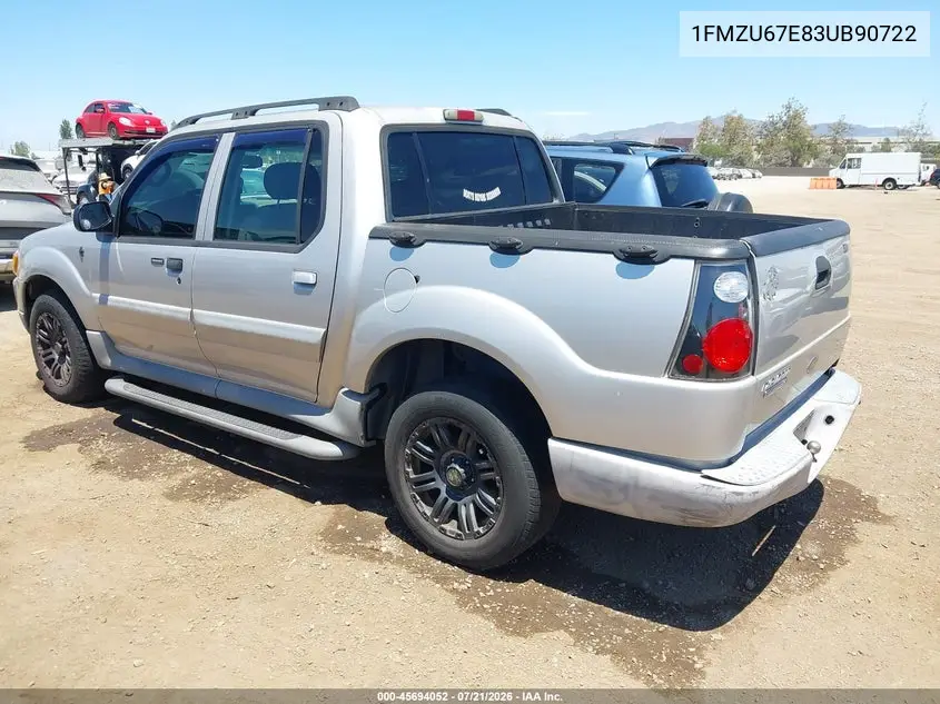 2003 Ford Explorer Sport Trac Xls/Xlt VIN: 1FMZU67E83UB90722 Lot: 45694052