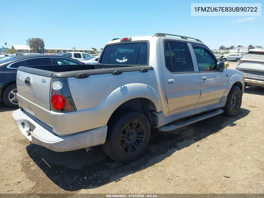 2003 Ford Explorer Sport Trac Xls/Xlt VIN: 1FMZU67E83UB90722 Lot: 45694052