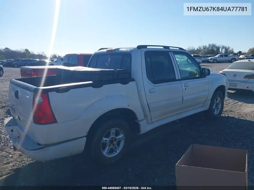 2004 Ford Explorer Sport Trac Adrenalin/Xls/Xlt VIN: 1FMZU67K84UA77781 Lot: 44565407