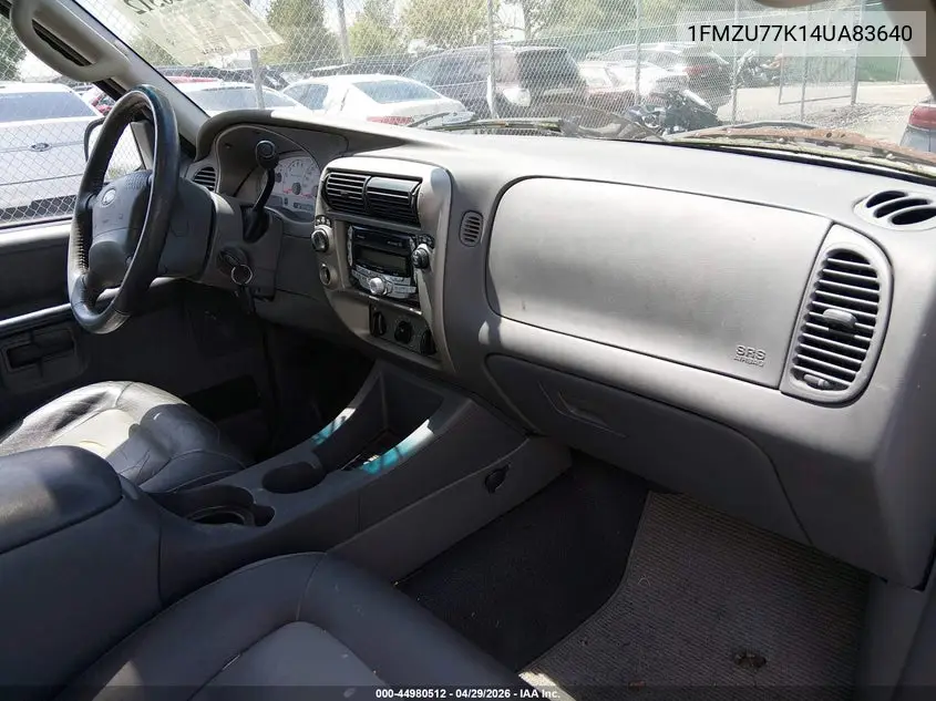 2004 Ford Explorer Sport Trac Adrenalin/Xls/Xlt VIN: 1FMZU77K14UA83640 Lot: 44980512