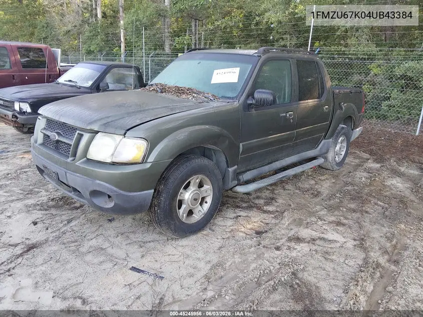 2004 Ford Explorer Sport Trac Adrenalin/Xls/Xlt VIN: 1FMZU67K04UB43384 Lot: 45245956