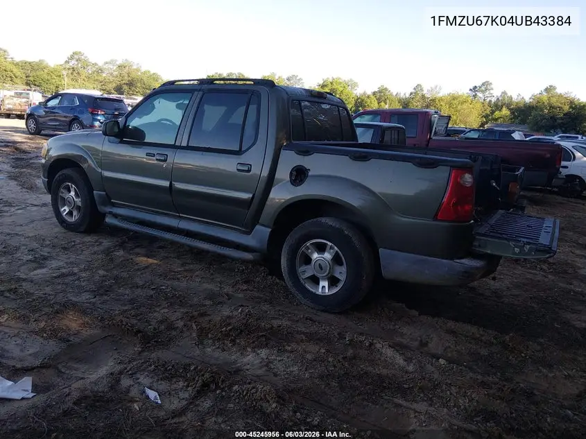 2004 Ford Explorer Sport Trac Adrenalin/Xls/Xlt VIN: 1FMZU67K04UB43384 Lot: 45245956