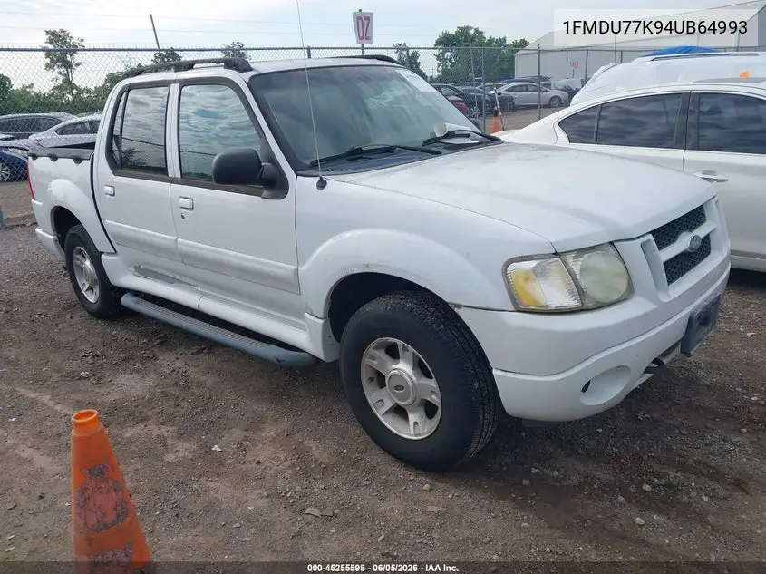 2004 Ford Explorer Sport Trac Adrenalin/Xls/Xlt VIN: 1FMDU77K94UB64993 Lot: 45255598