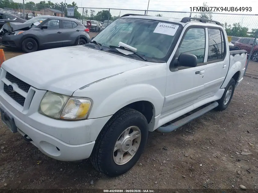 2004 Ford Explorer Sport Trac Adrenalin/Xls/Xlt VIN: 1FMDU77K94UB64993 Lot: 45255598