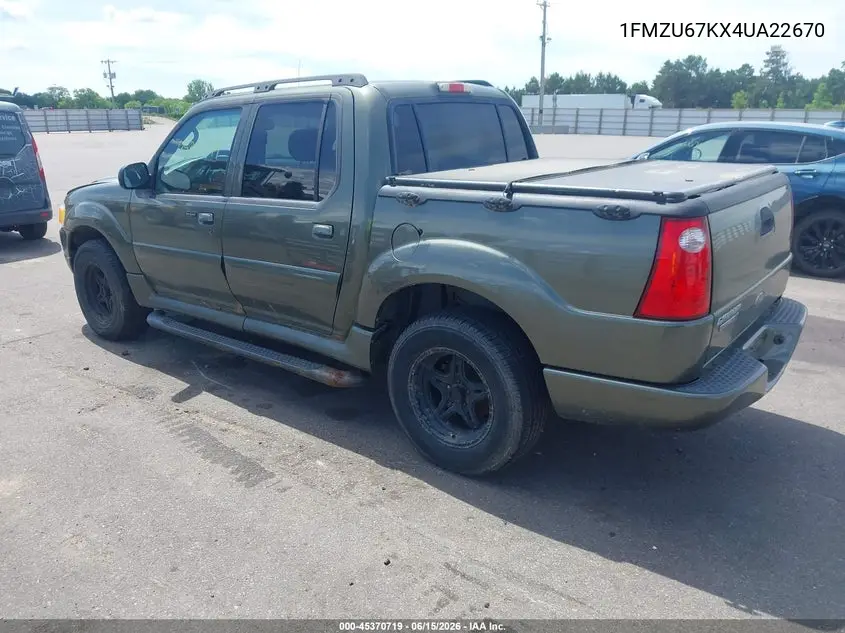 2004 Ford Explorer Sport Trac Adrenalin/Xls/Xlt VIN: 1FMZU67KX4UA22670 Lot: 45370719