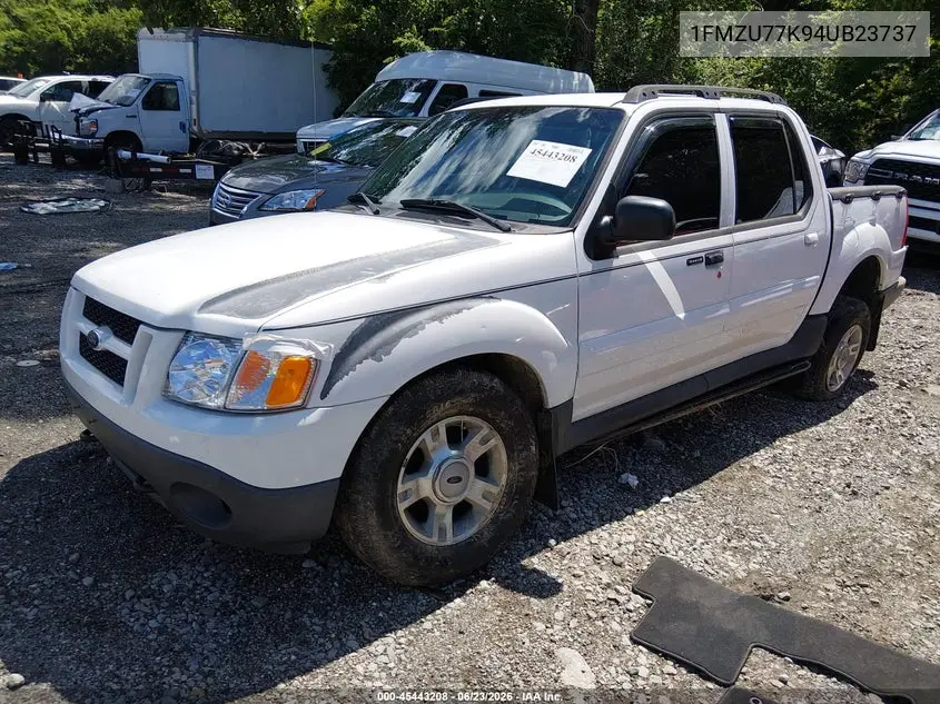 2004 Ford Explorer Sport Trac Adrenalin/Xls/Xlt VIN: 1FMZU77K94UB23737 Lot: 45443208