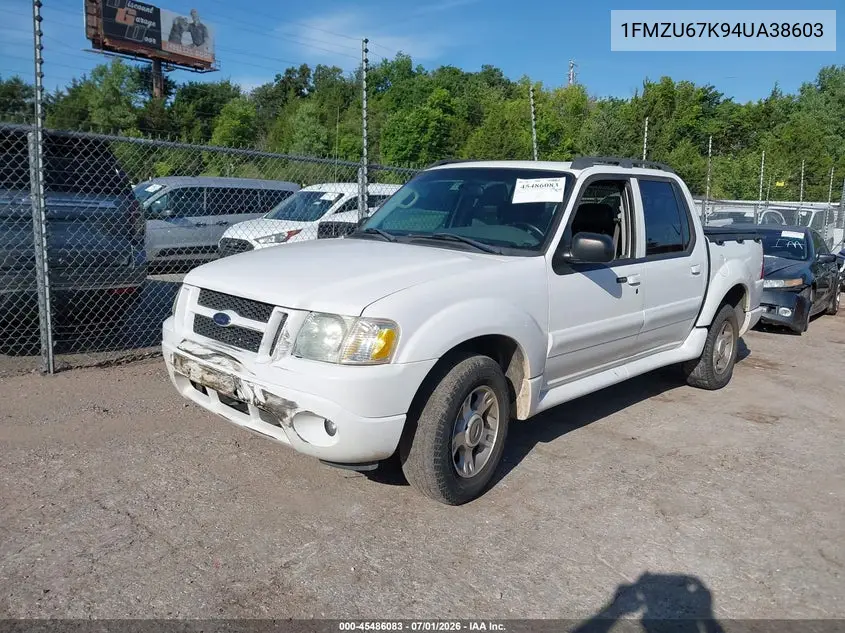2004 Ford Explorer Sport Trac Adrenalin/Xls/Xlt VIN: 1FMZU67K94UA38603 Lot: 45486083