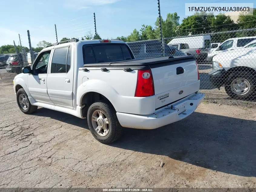 2004 Ford Explorer Sport Trac Adrenalin/Xls/Xlt VIN: 1FMZU67K94UA38603 Lot: 45486083