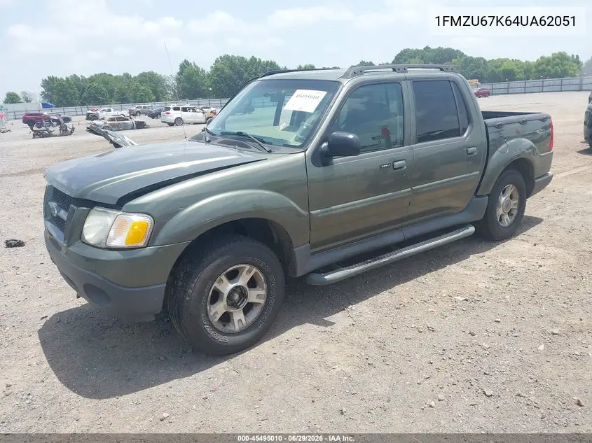 2004 Ford Explorer Sport Trac Adrenalin/Xls/Xlt VIN: 1FMZU67K64UA62051 Lot: 45495010