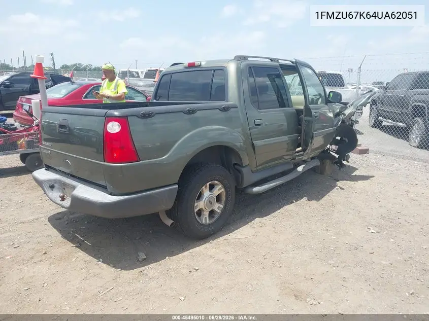 2004 Ford Explorer Sport Trac Adrenalin/Xls/Xlt VIN: 1FMZU67K64UA62051 Lot: 45495010
