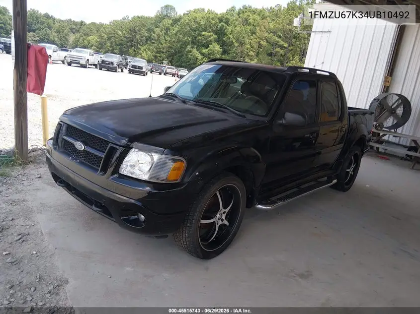 2004 Ford Explorer Sport Trac Adrenalin/Xls/Xlt VIN: 1FMZU67K34UB10492 Lot: 45515743