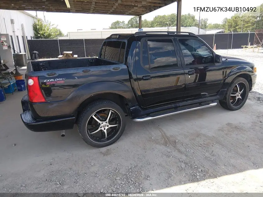 2004 Ford Explorer Sport Trac Adrenalin/Xls/Xlt VIN: 1FMZU67K34UB10492 Lot: 45515743