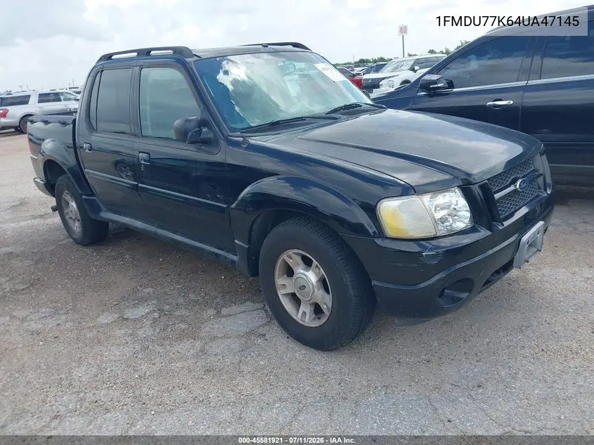 2004 Ford Explorer Sport Trac Adrenalin/Xls/Xlt VIN: 1FMDU77K64UA47145 Lot: 45581921