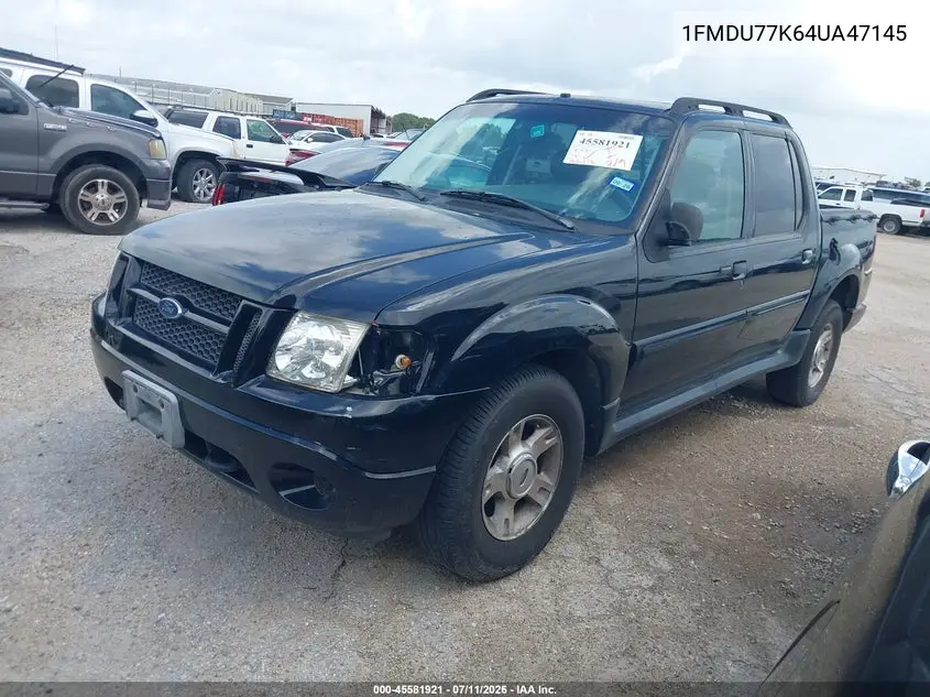 2004 Ford Explorer Sport Trac Adrenalin/Xls/Xlt VIN: 1FMDU77K64UA47145 Lot: 45581921
