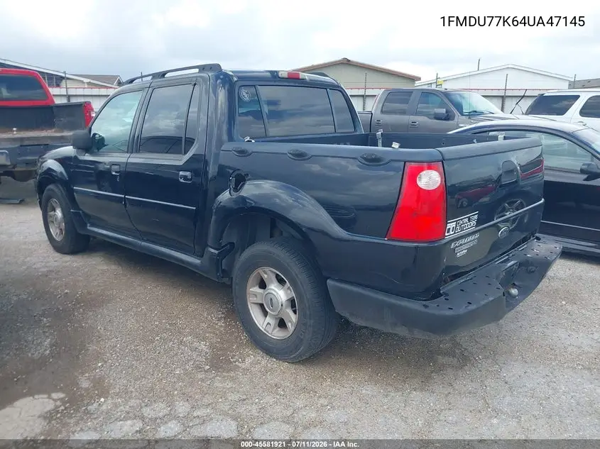 2004 Ford Explorer Sport Trac Adrenalin/Xls/Xlt VIN: 1FMDU77K64UA47145 Lot: 45581921